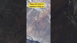 Impressive open pit mine aerial view in northern Chile