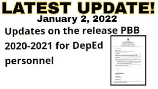 Updates on the release of PBB 2020-2021 for Deped personnel.