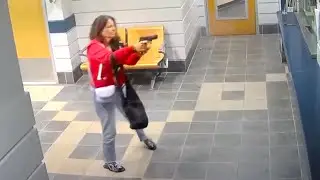 Crazy Video: Woman Opens Fire Inside Police Station