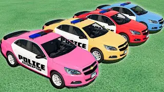 TRANSPORTING CHEVROLET POLICE CARS with MAN TRUCKS ! FS22