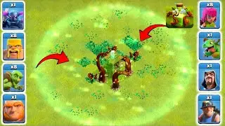 Level 1 Archer tower vs All level 1 troops + Overgrowth spell - Clash of Clans #clashofclans#video
