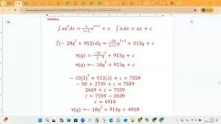 Q13 Integration to obtain Profit Function from Marginal Profit then Maximize Profit