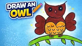 Простой рисунок совы для детей 🦉 | Пошаговый урок рисования и раскрашивания #сделайсам #поделки #...