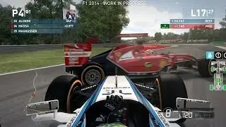 F1 2014 Exclusive Gameplay - CRAZY 50% Race! (Monza, Felipe Massa)