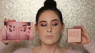 HUDA BEAUTY NEW NUDE PALETTE VS OBSESSIONS NUDE LIGHT PALETTE