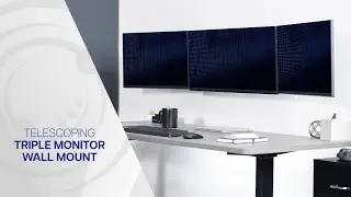 MOUNT-TS03C Telescoping Triple Monitor Wall Mount by VIVO