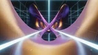 Pure Geometric 3D Surface Flow Abstract Animation Loop