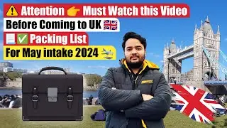 🎒Packing List📃 for International Students Moving to UK 🇬🇧 | Must Watch Video | Tips💡| London Diaries