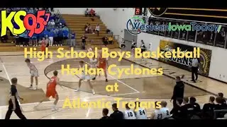 High School Boys Basketball - Harlan Cyclones at Atlantic Trojans