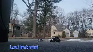 Cen puma rally 1/16 and losi lmt mini son of a digger driveway bash