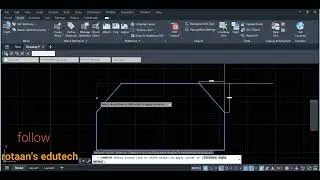 autocad for beginner llchamfer command ll fillet command ll autocad chamfer & fillet