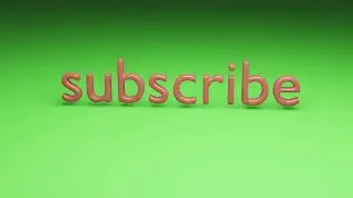 new subscribe button animation, green screen, red letters