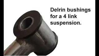 Machining sixteen delrin / Acetel  4 link suspension hat bushings on the lathe.