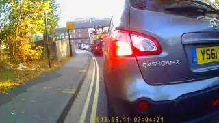 trying to overtake at traffic lights