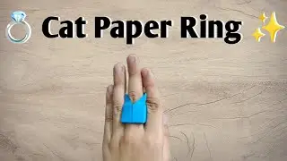How to Make a Paper Cat Ring 💍 | Origami Cat Ring🐱 