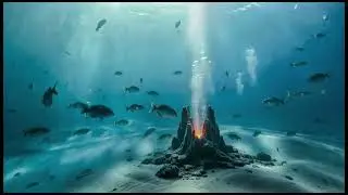 Deep Ocean Ambience with Fish & Volcanic Bubbles | Calm Underwater Sounds | 1 Hour | 4K, #deepocean
