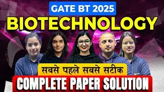 GATE BT 2025 Answer Key | GATE BT Biotechnology Paper Solution | GATE BT Paper Discussion & Analysis
