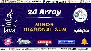 Sum of Minor Diagonal || Java || தமிழில்