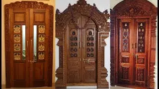 Pooja Room Doors// Wooden Door Frame And Door Designs