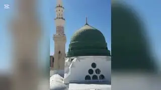 Close view of green dome #masjid e nabwi (S.A.W )