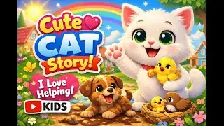Milo the Helpful Cat 🐱 | Kids Moral Story | 3D Cartoon Animation