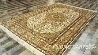 Kashmir Silk Rug and Carpet Hand Knotted Silk Rugs