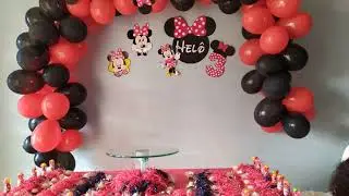 Decoração festa Minnie Vermelha Simples