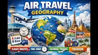 Air Travel Geography: Understanding Air Travel, Flight Routes, Time Zones,  & Global Aviation