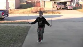 Jesse Jump Roping While on a Pogo Stick