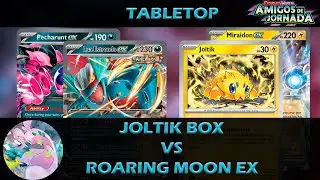 JOLTIK BOX VS ROARING MOON EX | POKEMON TCG TABLETOP GAMEPLAY
