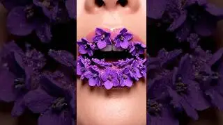 ait. Is this Real? Lavender Flowers Candy lipstick Transformation ASMR #asmr  #beauty #aiart