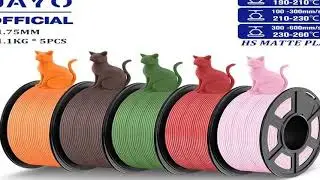 #JAYO High Speed PLA Matte 3D Printer Filament 1.75mm PLA Classic Filament 5Rolls/set High Toughnes