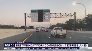 First weekday work commute on I-4 Express lanes