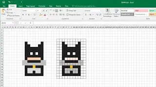 Drawing  Batman In Microsoft Excel CHALLENGE