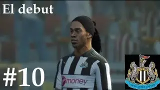 PES 2013 MASTER LEAGUE Newcastle United #10 El debut de RONALDINHO vs Manchester United