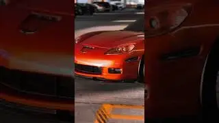 Corvette atomic orange and sunset