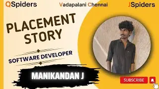 Success story of Mr.Manikandan J as a software Engineer  Qspiders vadapalani Chennai
