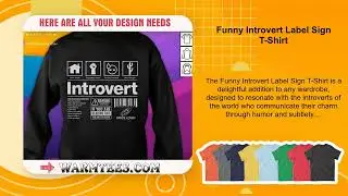 Funny Introvert Label Sign T-Shirt