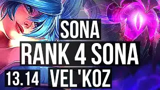 SONA & Kai'Sa vs VEL'KOZ & Jhin (SUP) | Rank 4 Sona, 4/1/16 | EUW Master | 13.14