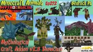 Mythological Craft Addon v2.8 Showcase Dragons Minecraft Bedrock PE Minecraft Animals Ep272