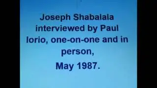 Joseph Shabalala interviewed by paul iorio in NYC, May 1987.