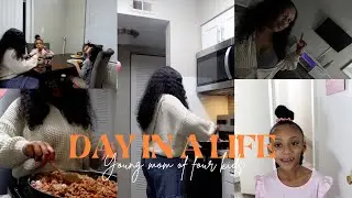 Day in a life of a Young mom of four kids| morning routine, cooking, running errands etc.|2025