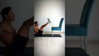 Abdominales en casa Usando solo una Silla #ejerciciosencasa #abdomenplano #abdomen #ejercicio