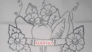 DIBUJOS PARA SERVILLETAS MANTELES ALMOHADONES Y MÁS/MARYKU 🌹🌼💐🌻🥀🌿