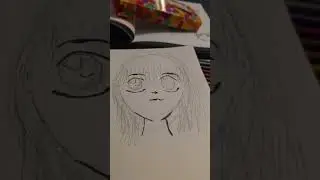 Drawing a Female Face ✏️✨ | Manga-Style Sketch from Scratch (Full video)