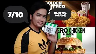 FIRST FOOD REVIEW | KFC ZERO CHICKEN BURGER & GOLDEN BUTTER CEREAL BOX SET
