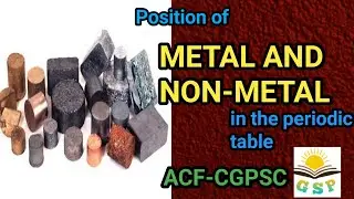 #CGACF #CHEMISTRY METAL AND NON-METAL/धातु और अधातु