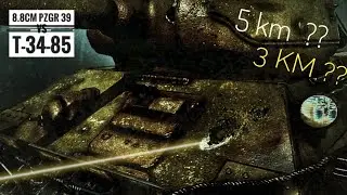 T-34 penetration range (US Army criterion) by Tiger 8.8cm Kwk 36