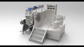 200L-500L Cosmetic Cream Toothpaste Making Machine Vacuum Emulsifying Homoegnizer Mixer