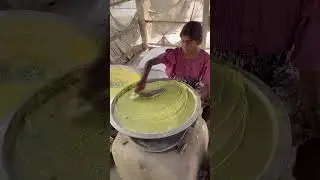 Hardworking Girl Making Papad in India